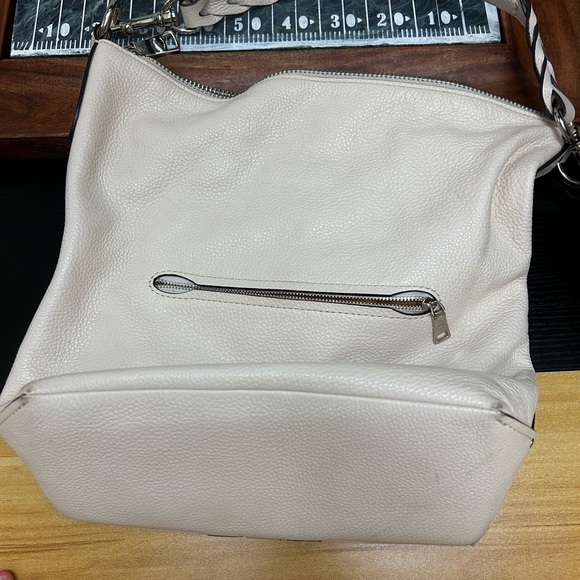 White Coach Bag with Stripe - Picture 2 of 3